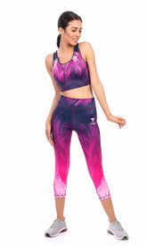 Fira-printed Sports Bra and Leggings set - Youlya